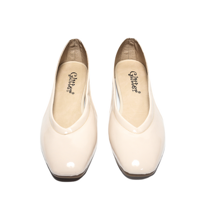 Glitter Women Ballerina - Beige