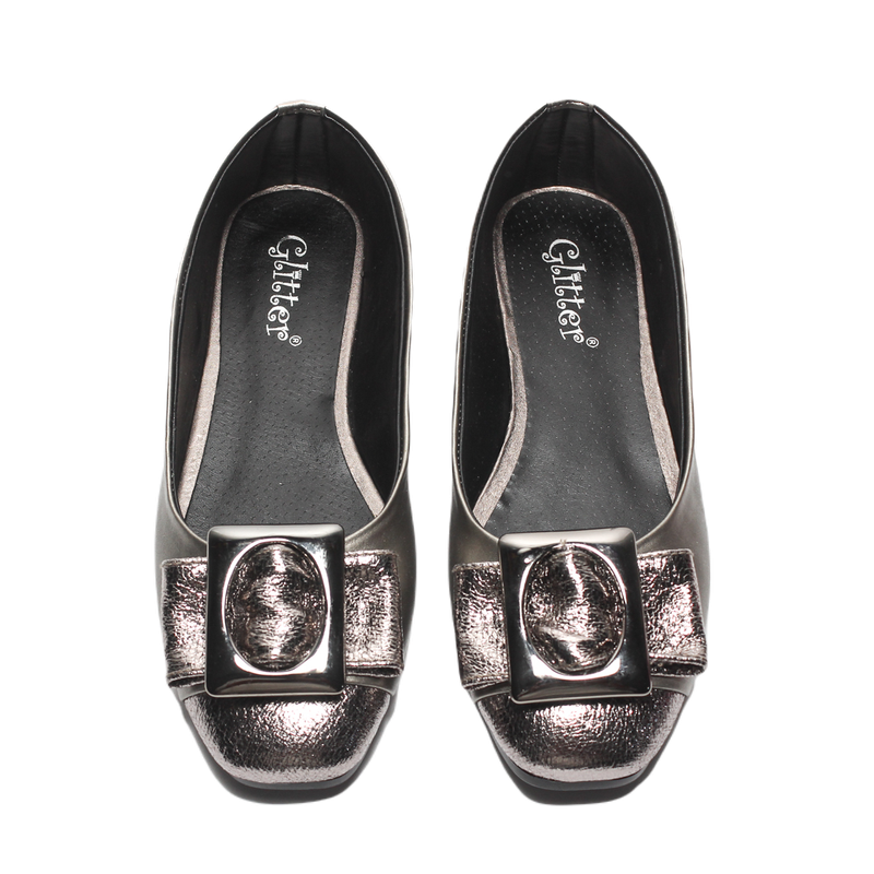 Glitter Women Ballerina - Grey