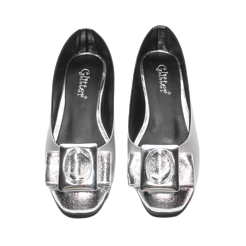 Glitter Women Ballerina - Silver