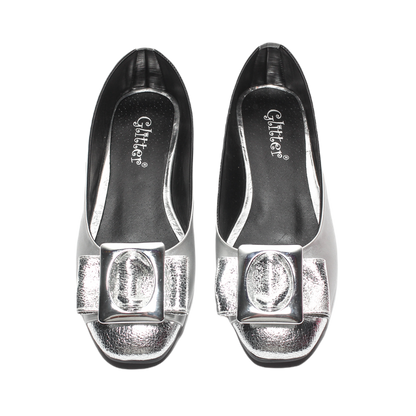 Glitter Women Ballerina - Silver