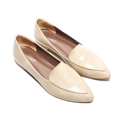 Glitter Women Ballerina - Beige