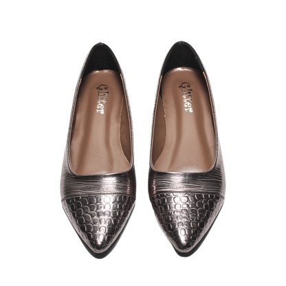 Glitter Women Ballerina - grey