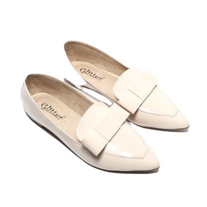 Glitter Women Ballerina - Beige