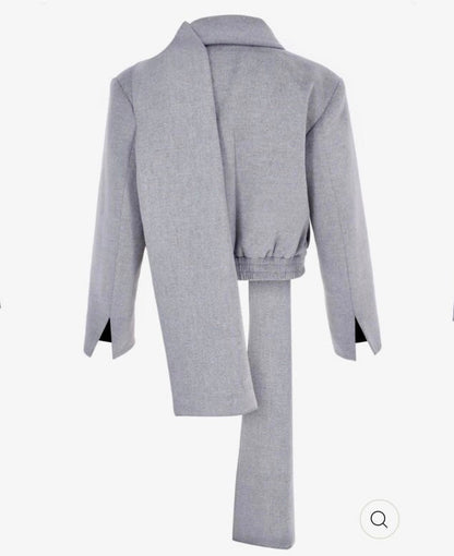 Bomber Wool Jacket - Grey