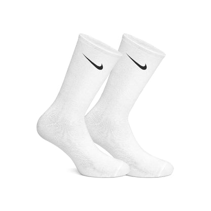 Cotton Basic Crew Socks – White