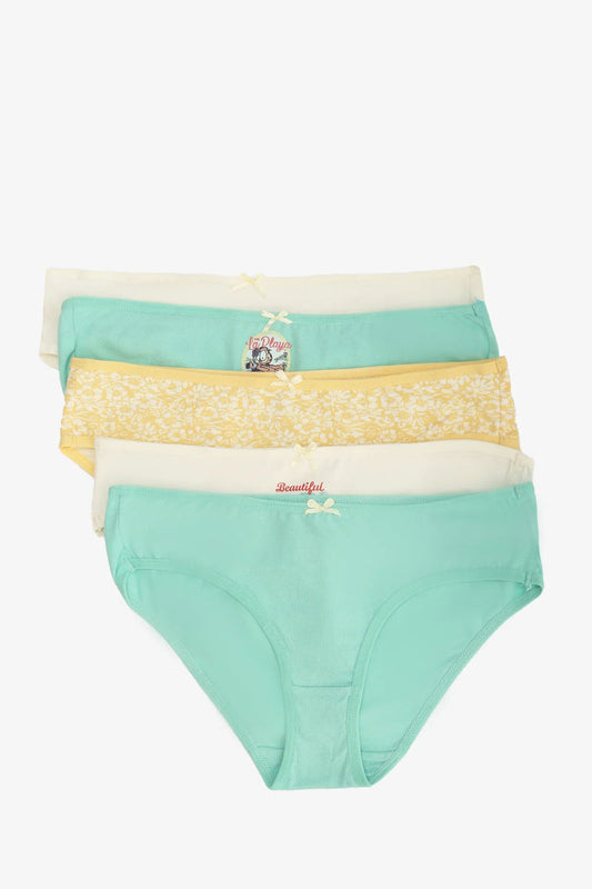 Pack of 5 Cotton Colored Bikini Panties – Multicolor