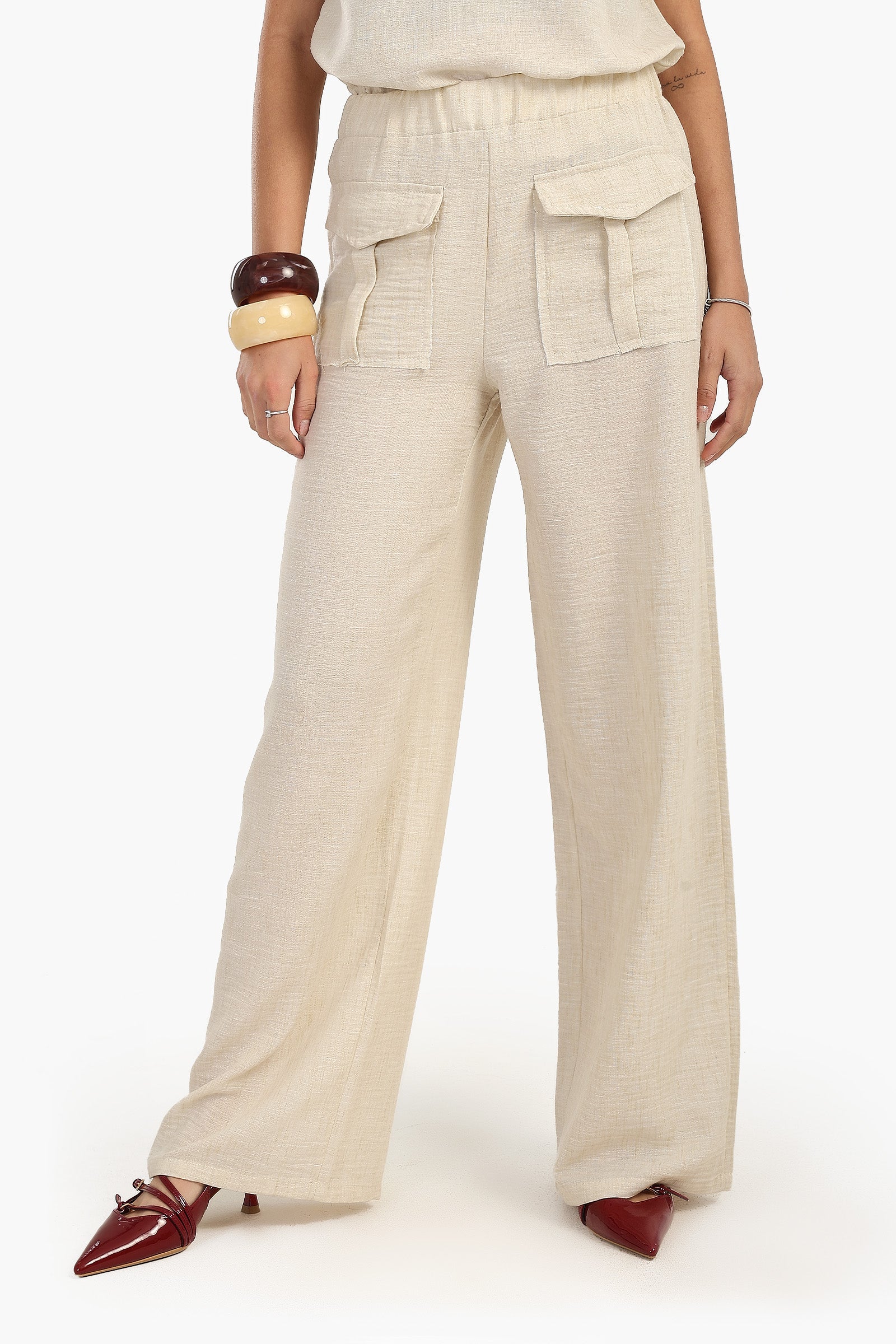 Pants with Front Flap Pockets