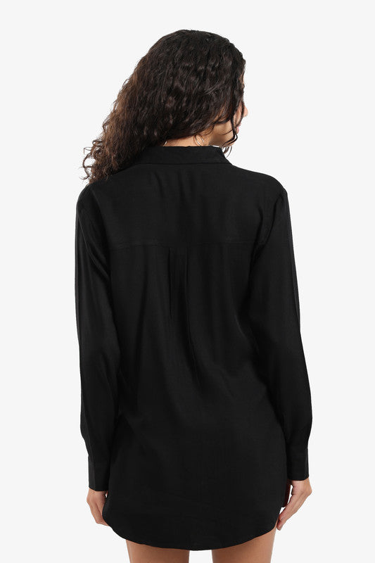 Poplin Solid Shirt - Black