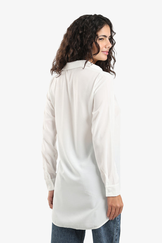 Poplin Solid Shirt - White