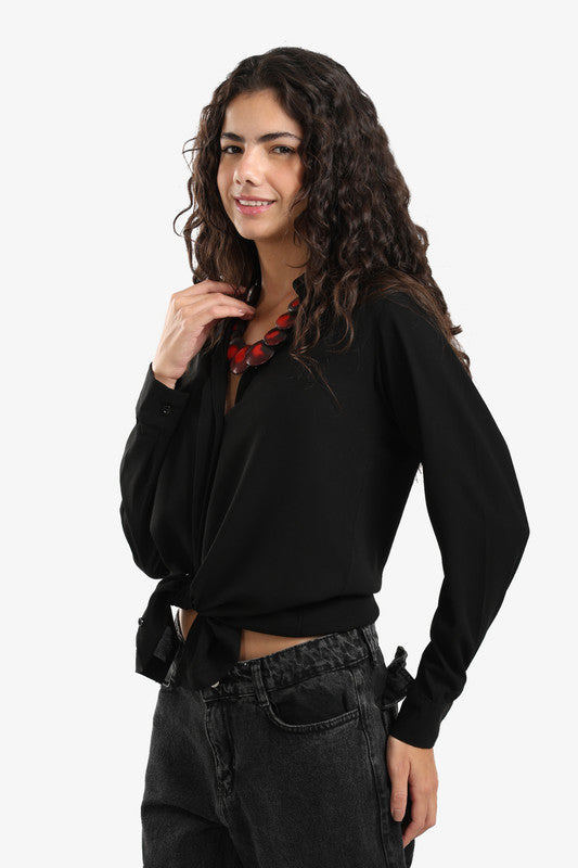 Poplin Solid Shirt - Black