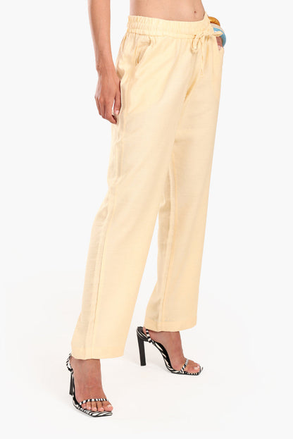 Tencel Solid Beach Pants – Yellow