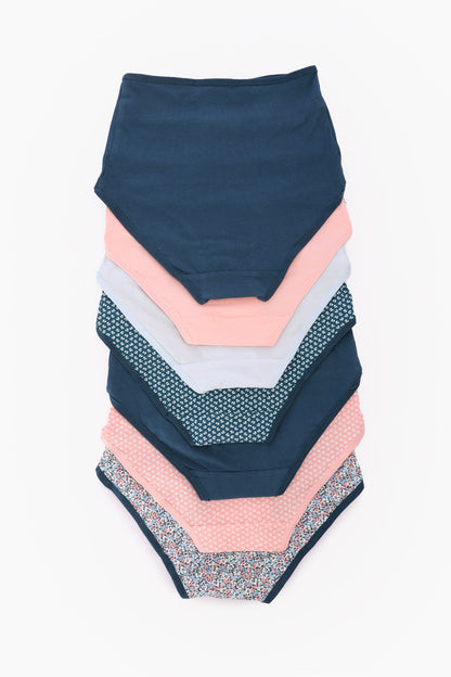 Pack of 7 Colored Full Brief Panties