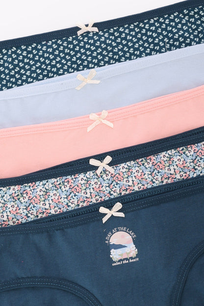 Pack of 5 Colored Bikini Panties