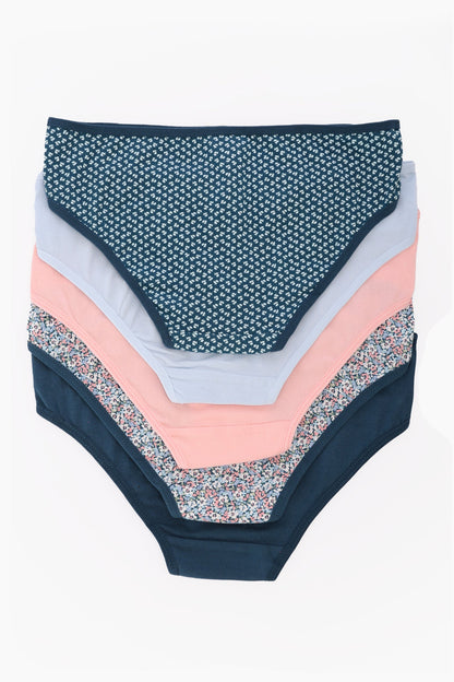 Pack of 5 Colored Bikini Panties