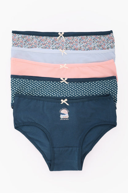 Pack of 5 Colored Brief Panties