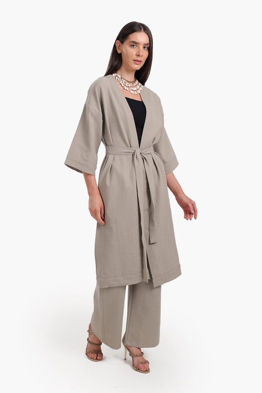 Timeless Midi-Length Kimono