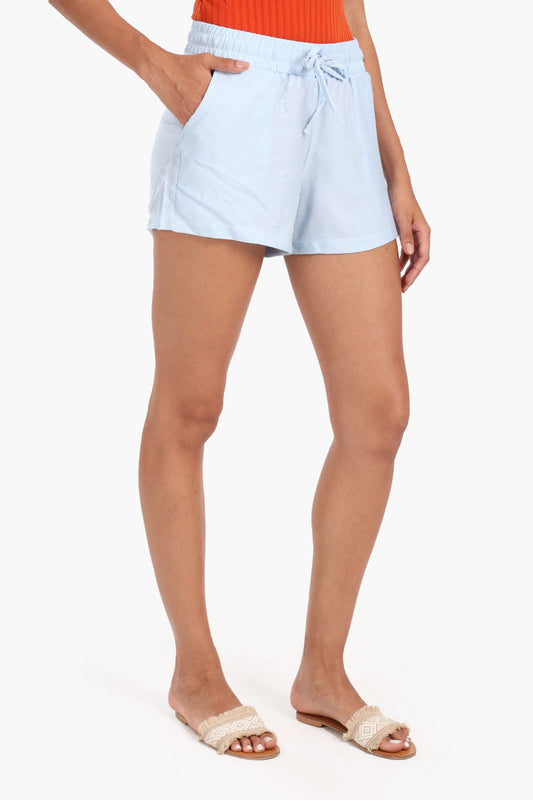 Tencel Solid Beach Shorts – Blue
