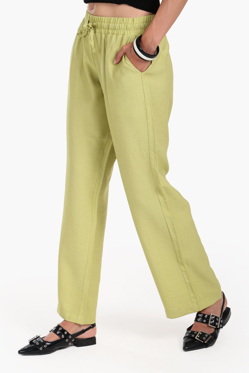 Tencel Solid Beach Pants – Lime