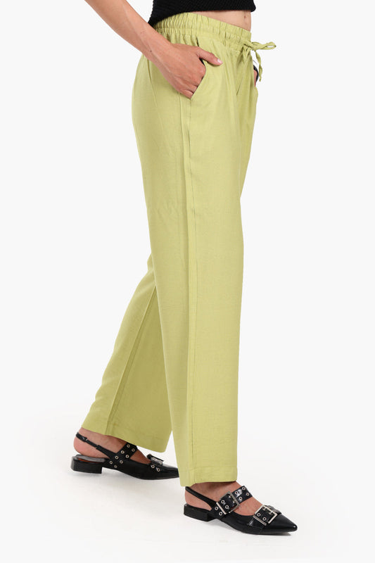 Tencel Solid Beach Pants – Lime