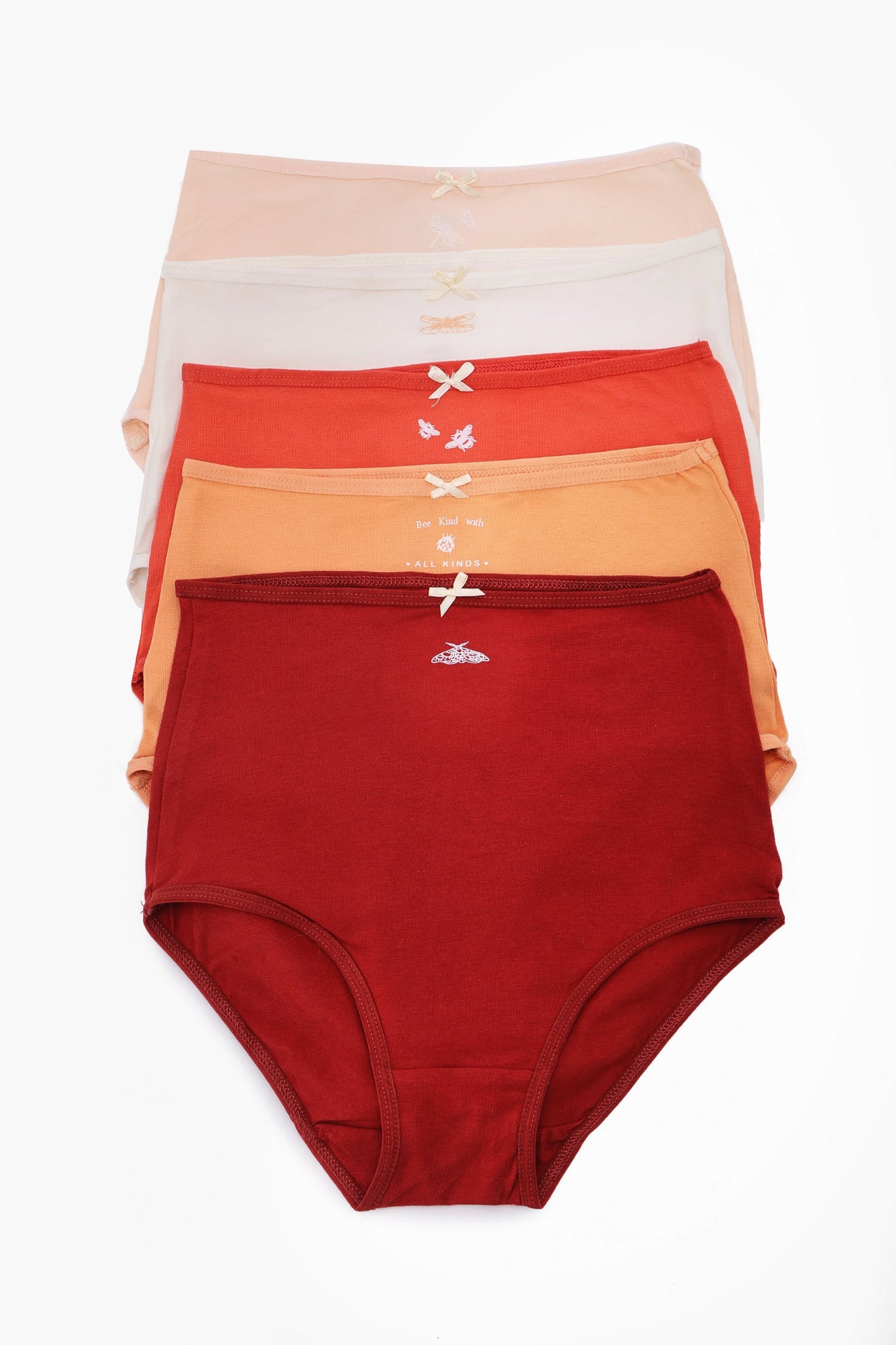 Pack of 5 Colored Full Brief Panties