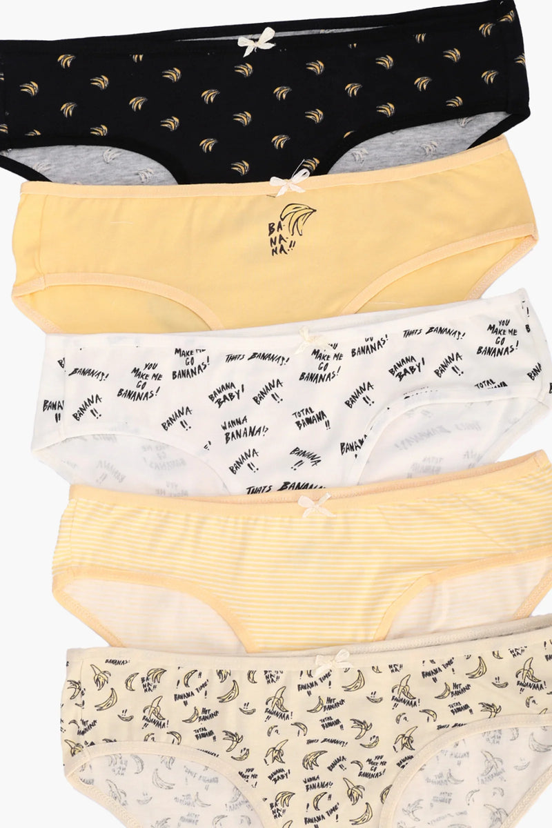 Cotton Printed Bikini Panties – Multicolor (Pack of 5)