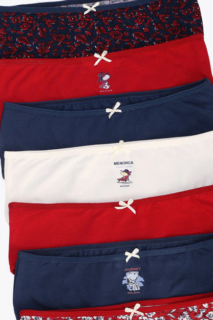 Cotton Colored Brief Panties – Multicolor (Pack of 7)