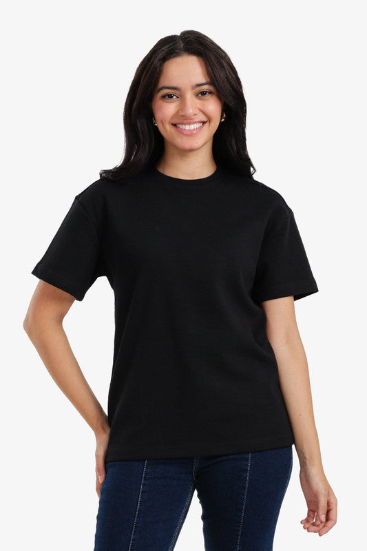 Plain Crew Neck Lounge T-Shirt – Black