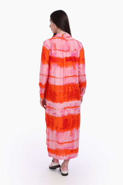 Cotton Printed Shirt Dress – Multicolor