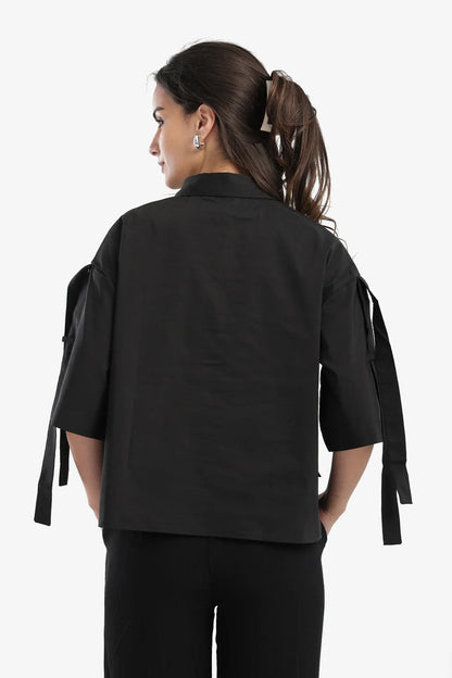 Cotton Solid Classic Shirt – Black