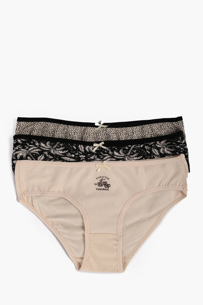 Pack of 3 Cotton Colored Bikini Panties – Multicolor