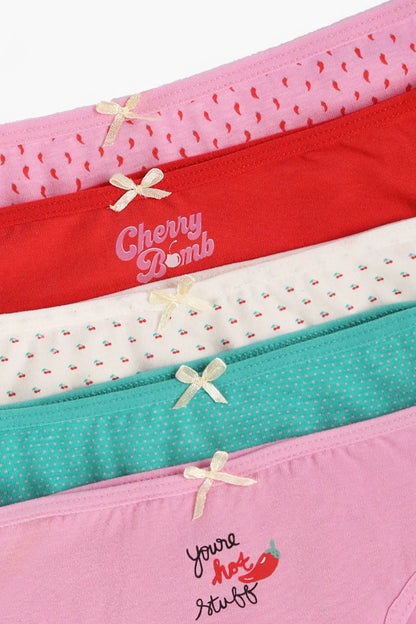 Cotton Colored Bikini Panties – Multicolor (Pack of 5)