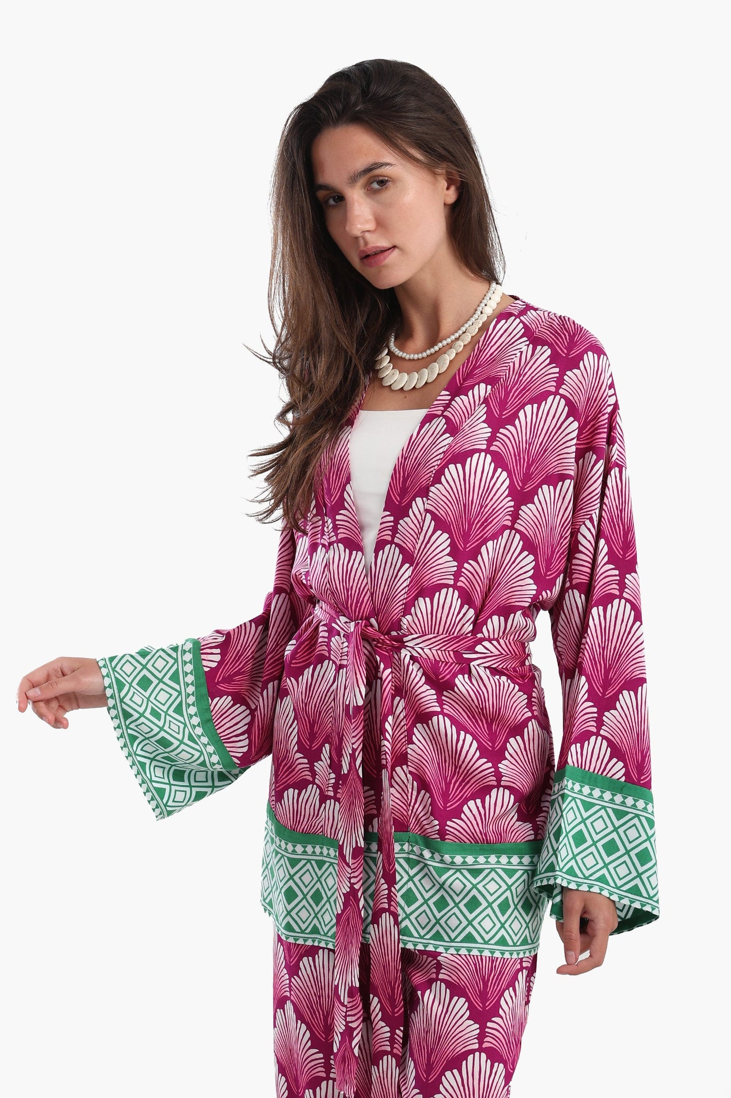 Shell Printed Kimono