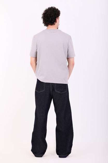 Cotton Wide Leg Jeans – Dark Navy