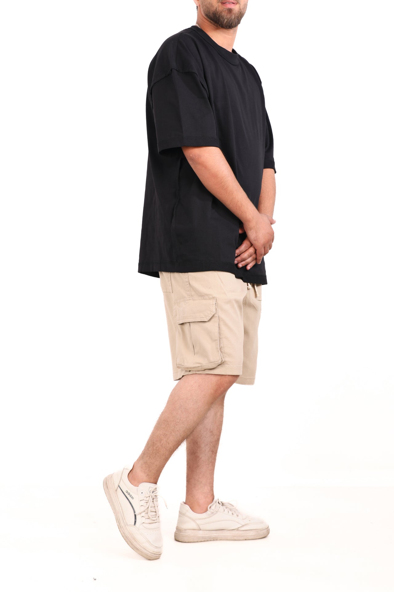 Cotton Gabardine Side Pocket Shorts