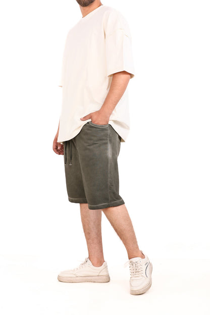 Cotton Washed Melton Shorts