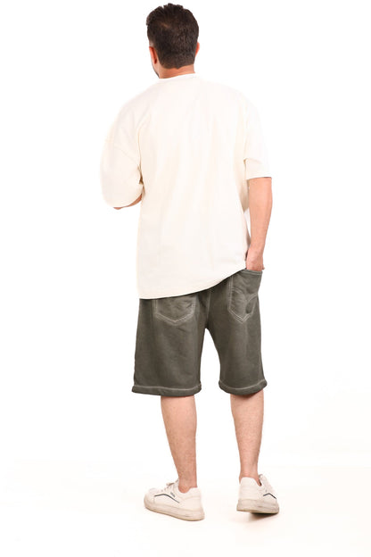 Cotton Washed Melton Shorts