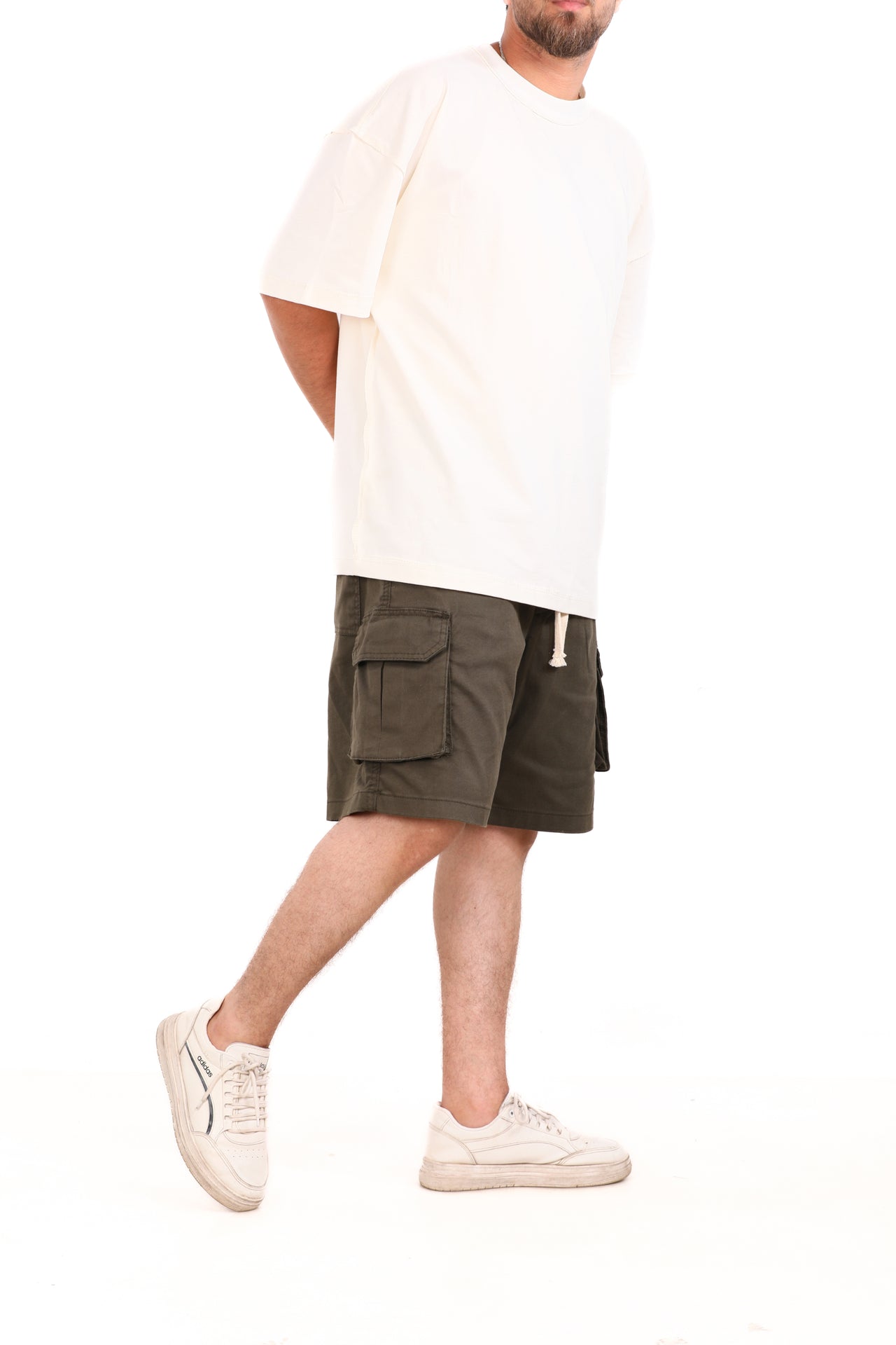 Cotton Gabardine Side Pocket Shorts