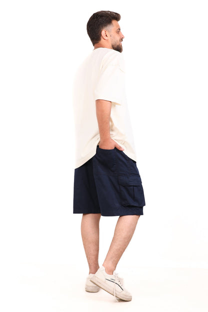Cotton Gabardine Side Pocket Shorts