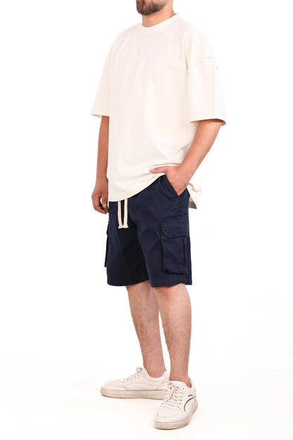 Cotton Gabardine Side Pocket Shorts