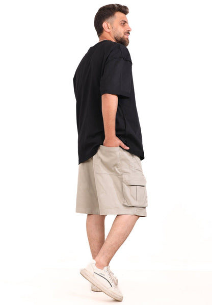 Cotton Gabardine Side Pocket Shorts