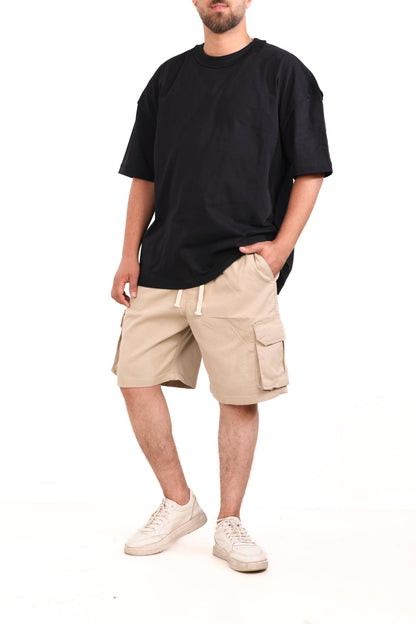 Cotton Gabardine Side Pocket Shorts