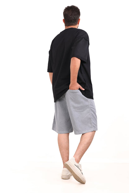 Cotton Stitched Panel Shorts