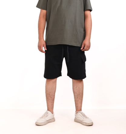 Cotton Solid Baggy Melton Shorts