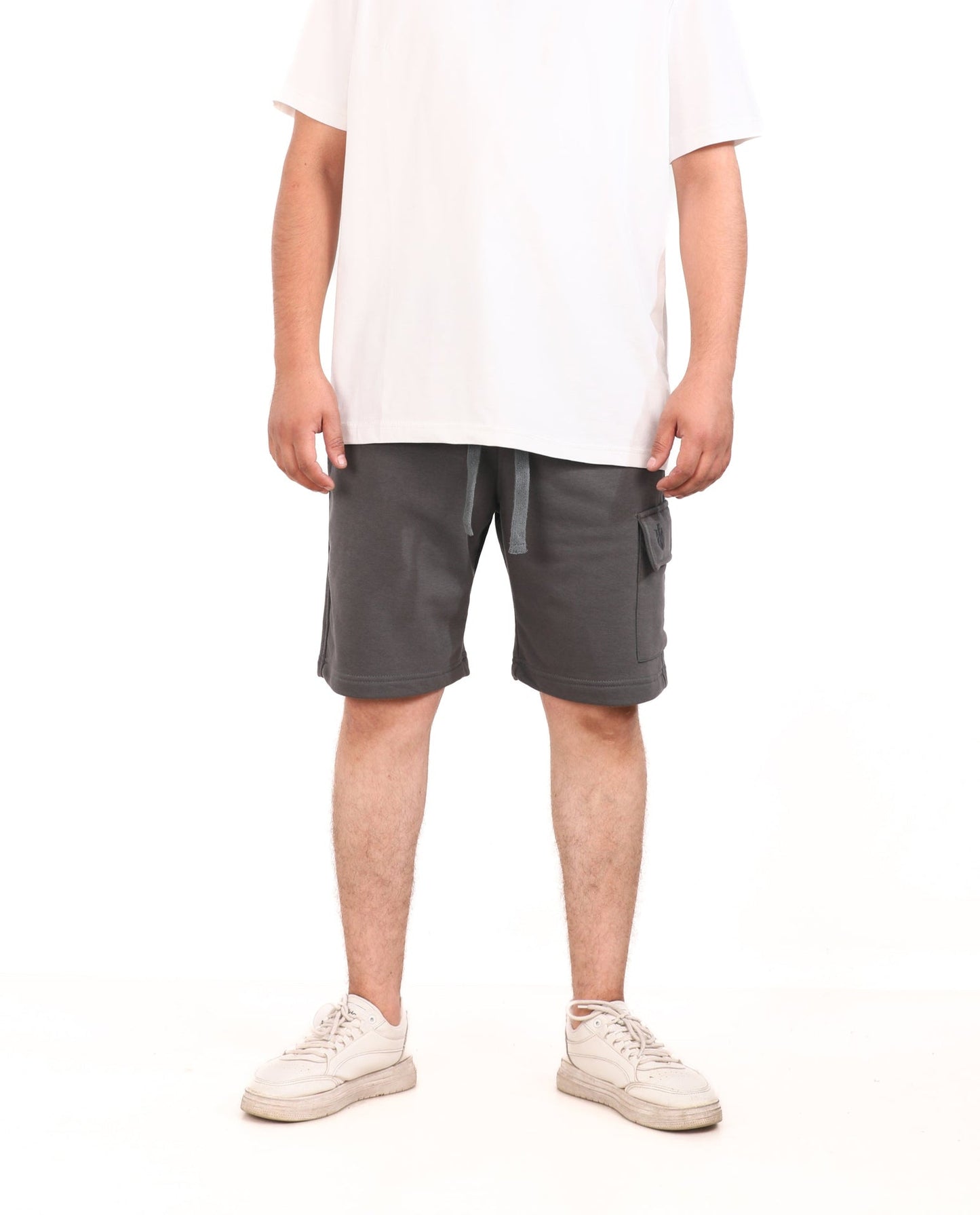 Cotton Solid Baggy Melton Shorts