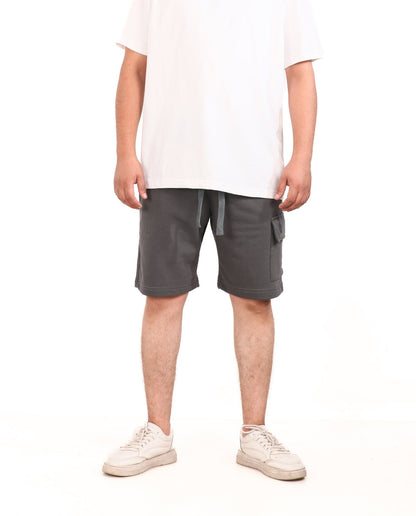 Cotton Solid Baggy Melton Shorts