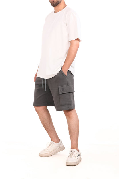 Cotton Solid Baggy Melton Shorts