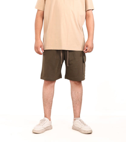 Cotton Solid Baggy Melton Shorts