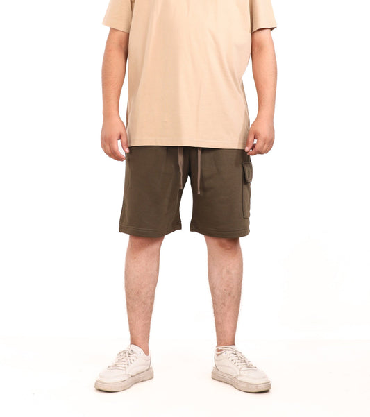 Cotton Solid Baggy Melton Shorts