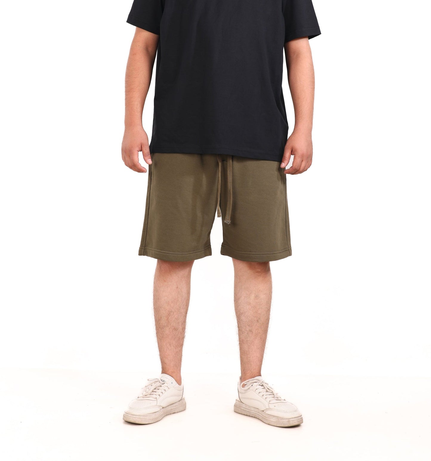 Cotton Solid Melton Shorts