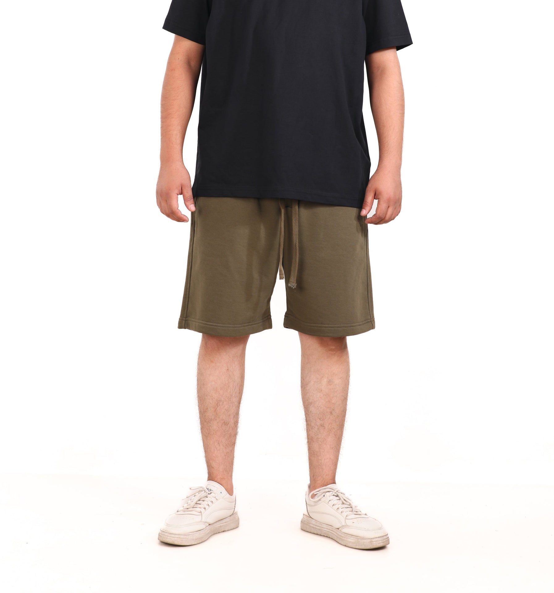Cotton Solid Melton Shorts